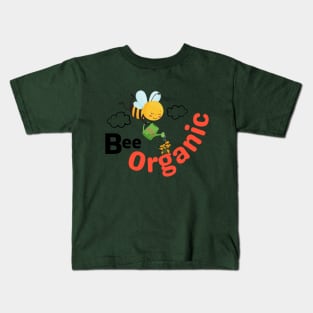 Be Organic Cute Bee Using A Watering Can & Farming Organically Kids T-Shirt
